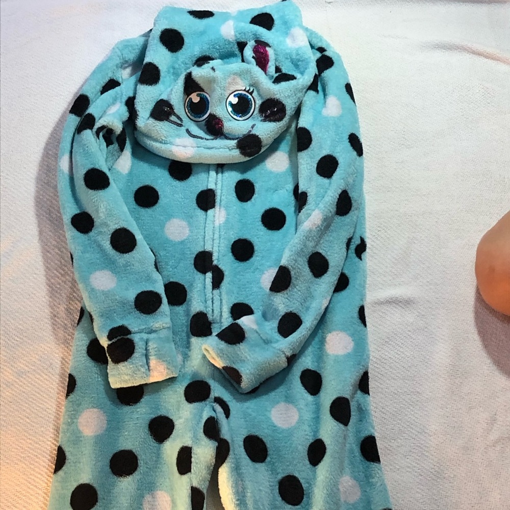 Blue and black onesie